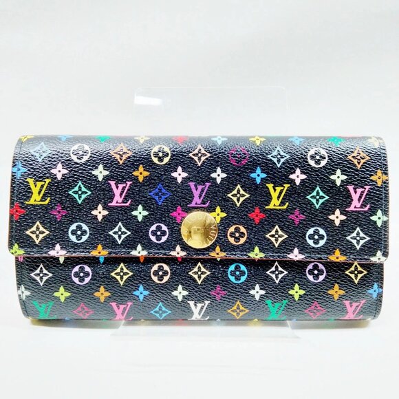 Louis Vuitton LV Long Wallet Black Monogram MultiColor 597-070925 - Picture 1 of 9